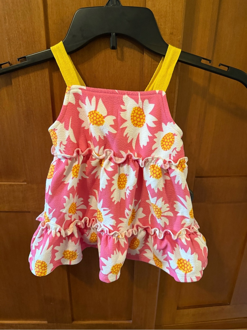 Just Lizzy pink & white daisy print baby dress